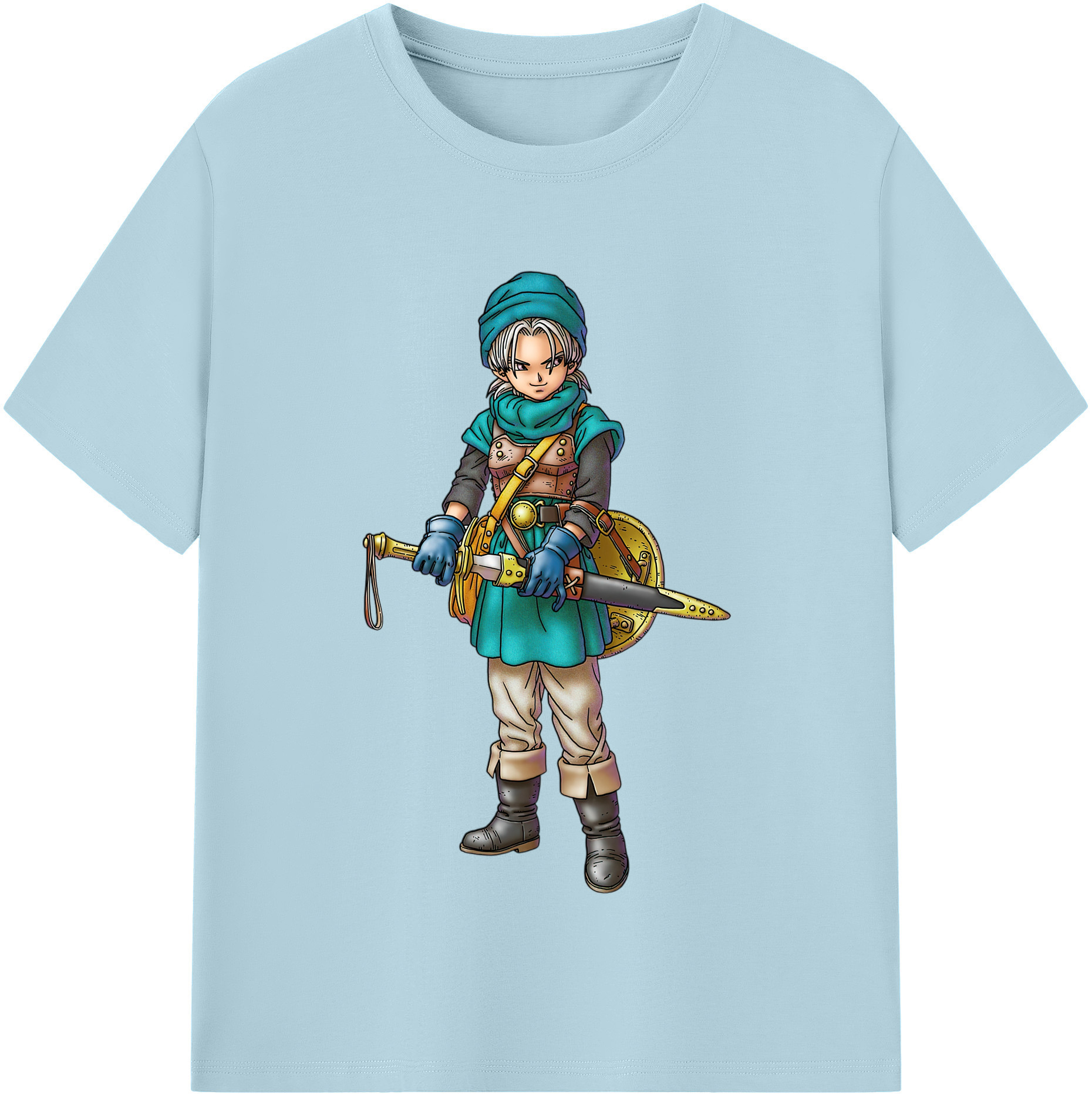 （画像用） ドラゴンクエスト Doragon Kuesuto Dragon Quest 綿100％半袖Tシャツ（フロントプリント）